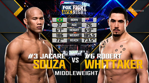 Ronaldo Souza contre Robert Whittaker