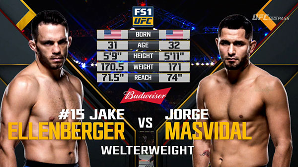 Jake Ellenberger contre Jorge Masvidal