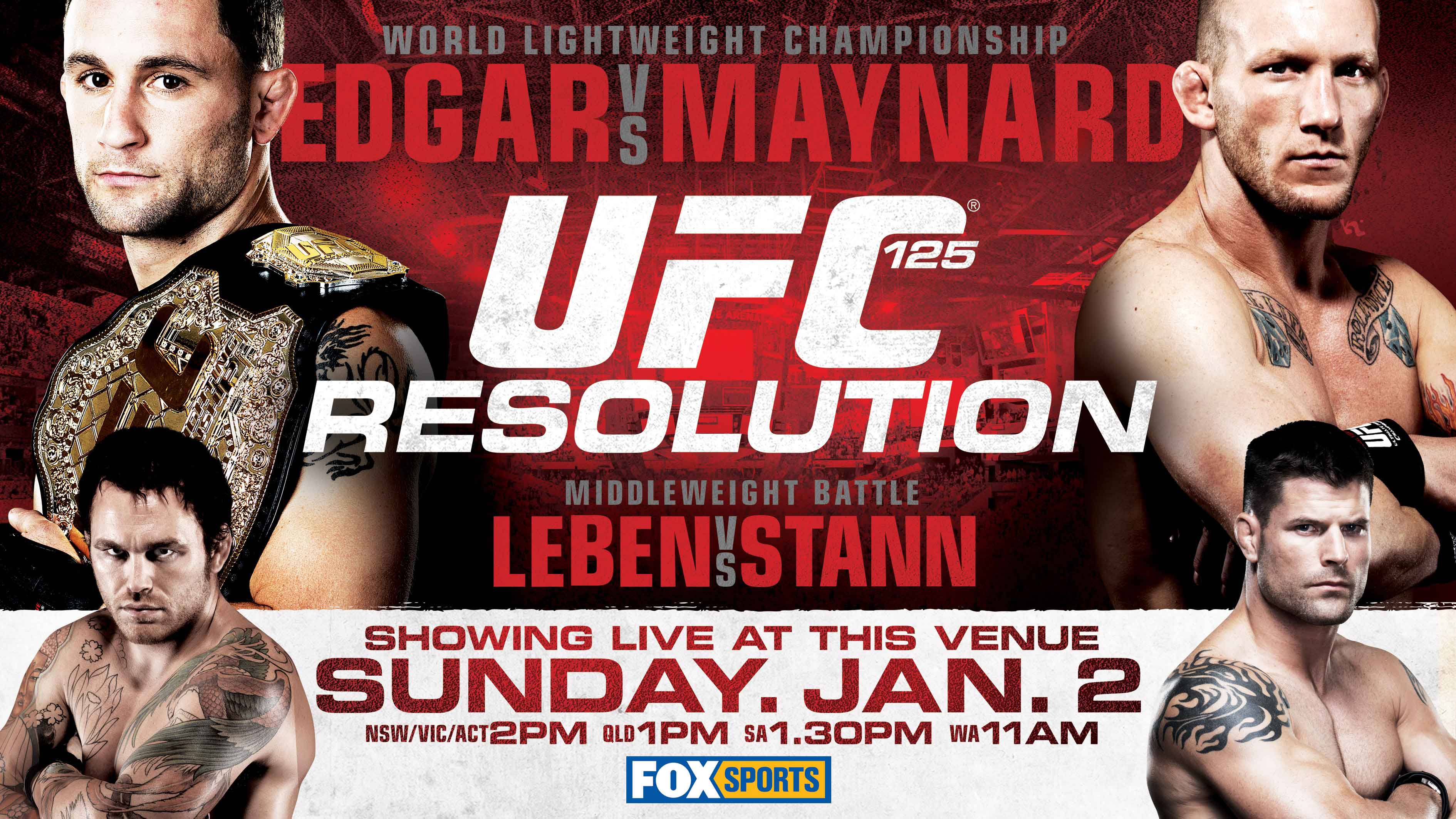 Poster/affiche UFC 125