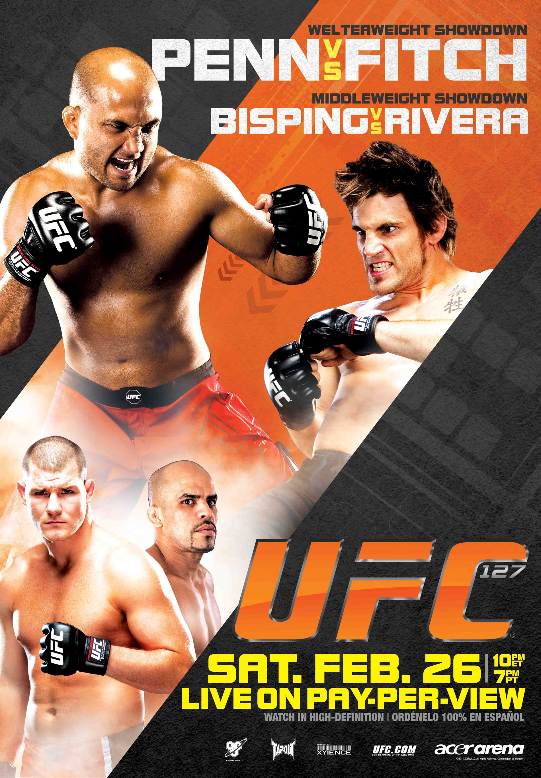 Poster/affiche UFC 127