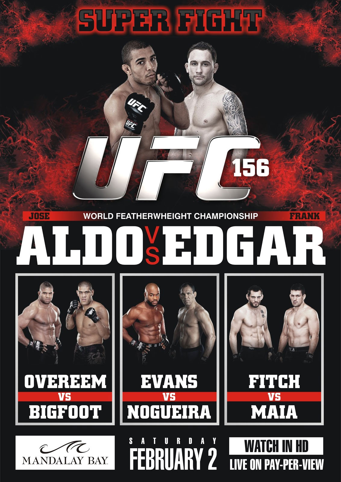 Poster/affiche UFC 156