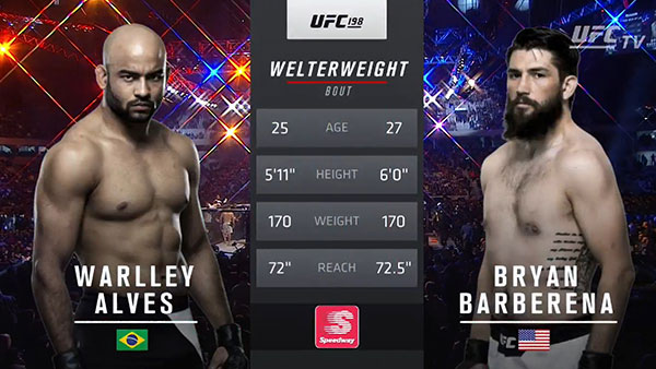 Warlley Alves contre Bryan Barberena