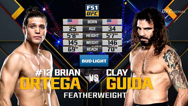 Brian Ortega contre Clay Guida