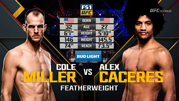 Cole Miller contre Alex Caceres