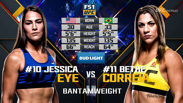Jessica Eye contre Bethe Correia