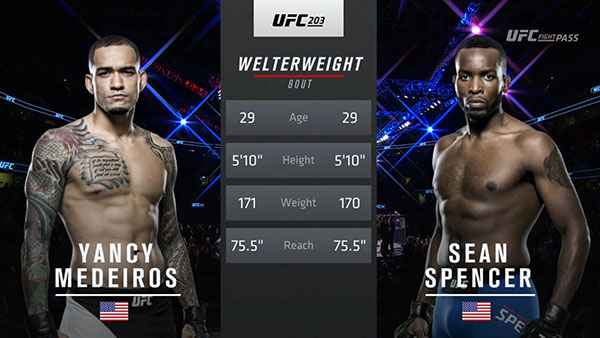 Yancy Medeiros contre Sean Spencer