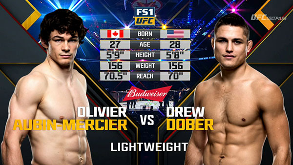 Olivier Aubin-Mercier contre Drew Dober