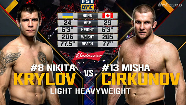 Nikita Krylov contre Misha Cirkunov