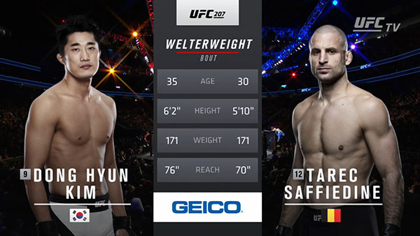 Dong Hyun Kim contre Tarec Saffiedine