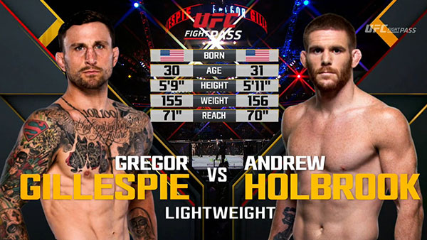 Gregor Gillespie contre Andrew Holbrook