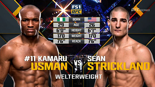 Kamaru Usman contre Sean Strickland