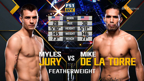 Myles Jury contre Mike de la Torre