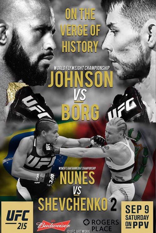 Poster/affiche UFC 215 - Edmonton