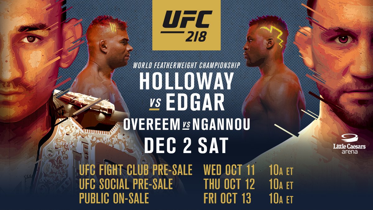 Poster/affiche UFC 218 - Detroit