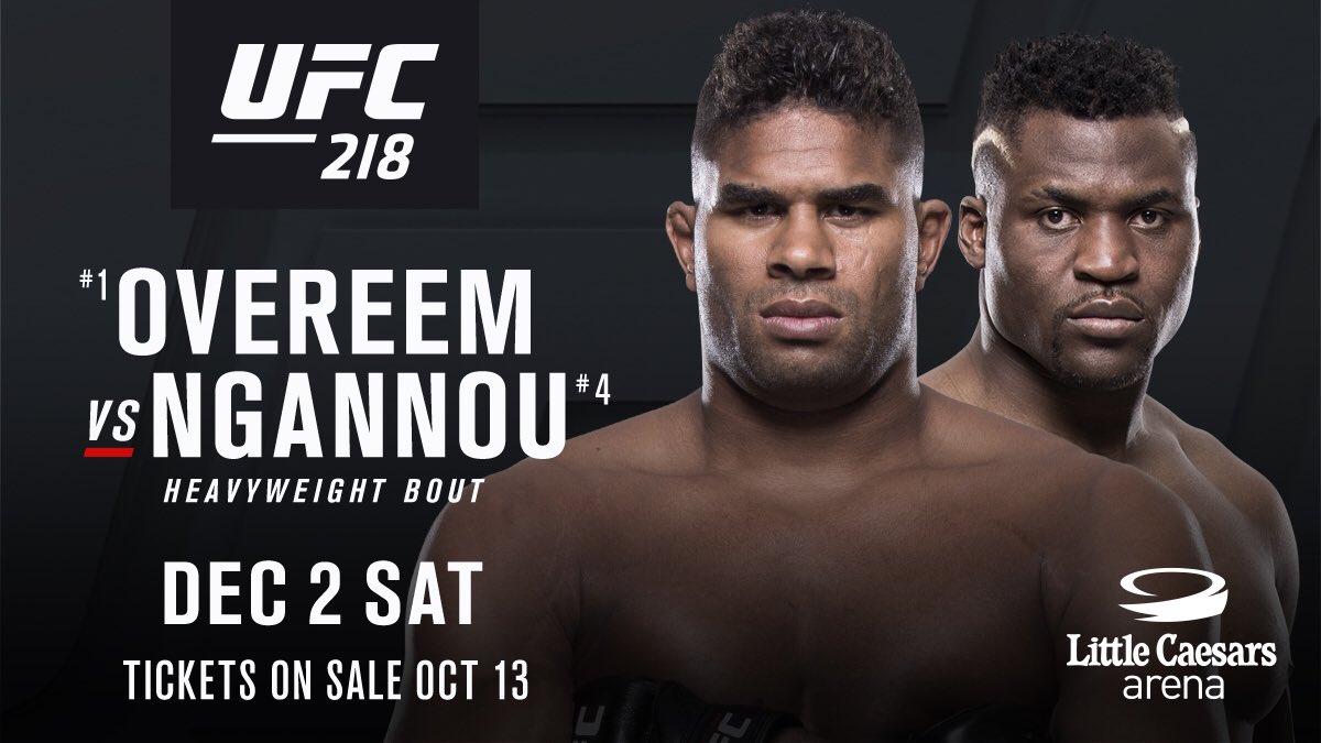 Poster/affiche UFC 218 - Detroit