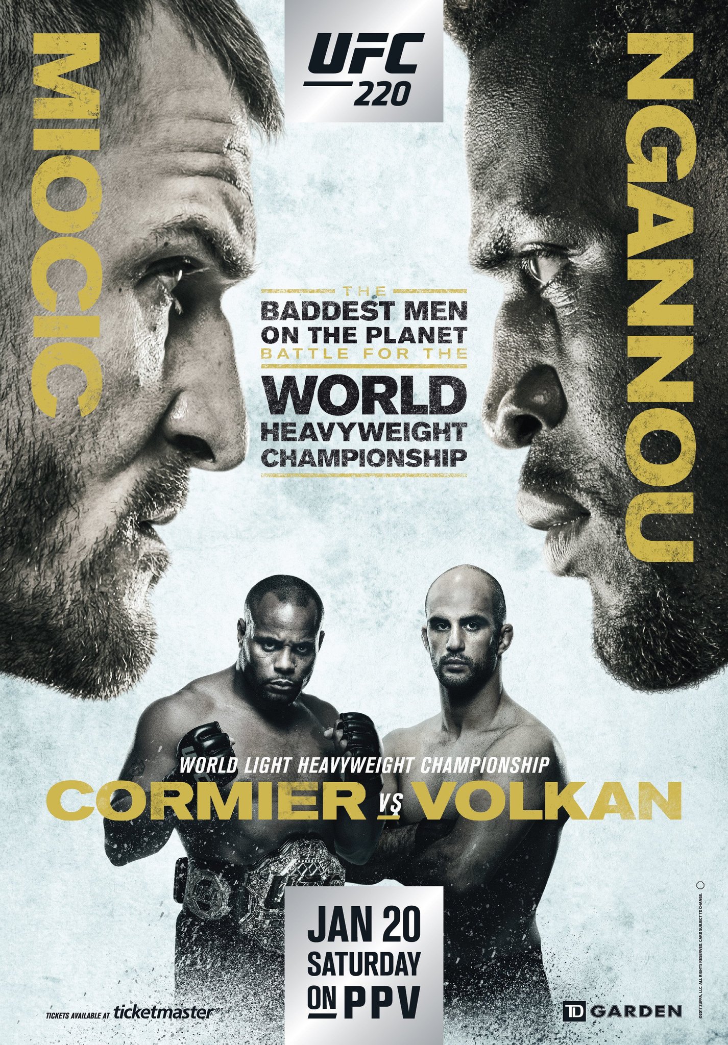 Poster/affiche UFC 220 - Boston