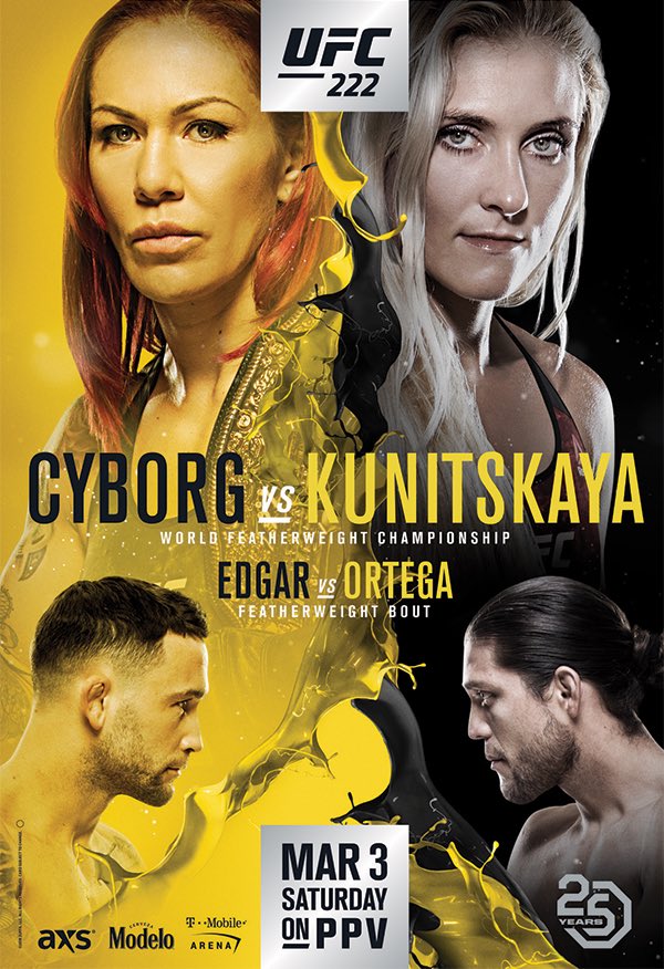 Poster/affiche UFC 222 - las vegas