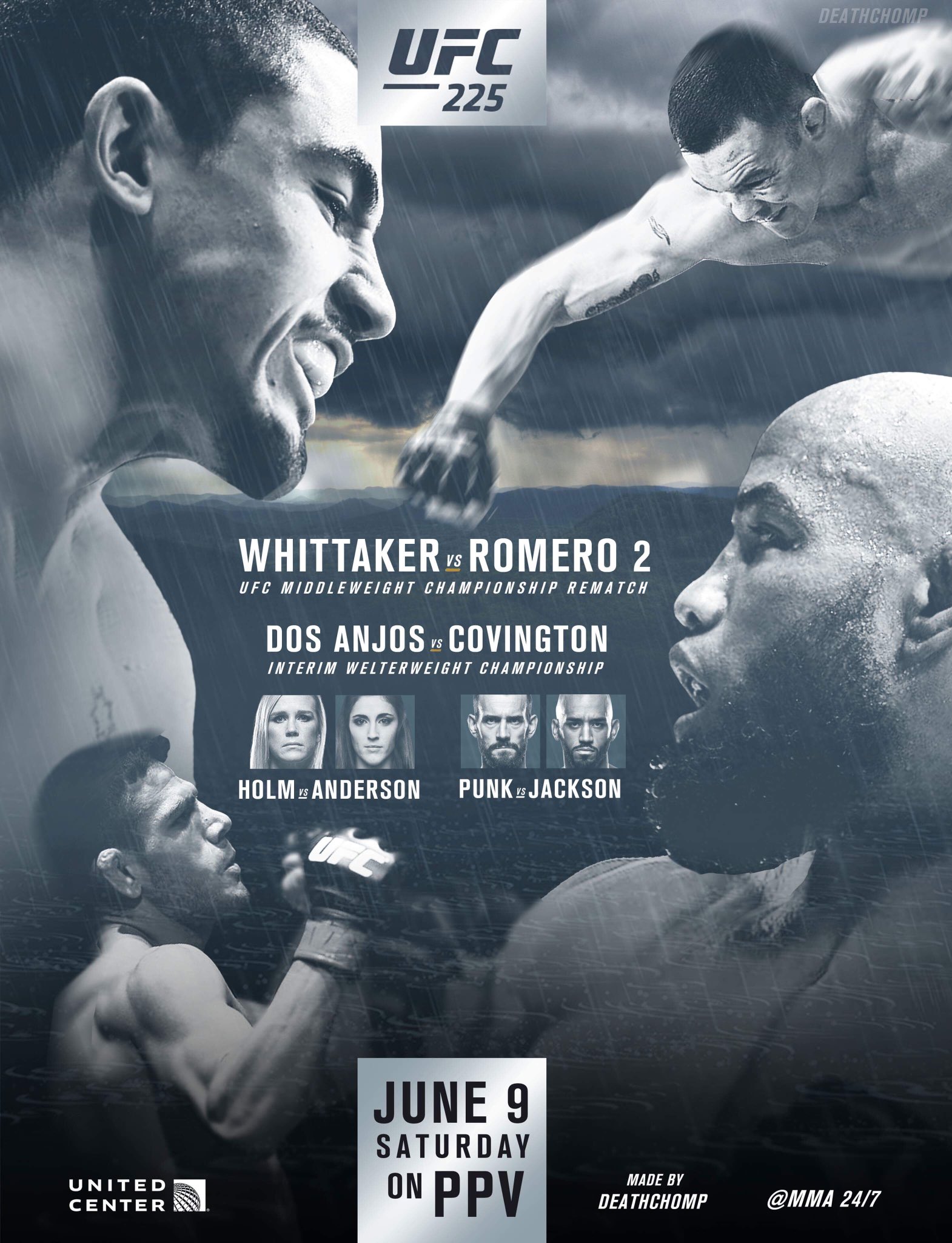 Poster/affiche UFC 225 - Chicago