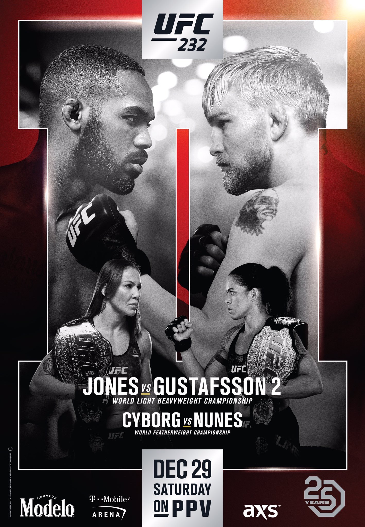 Poster/affiche UFC 232