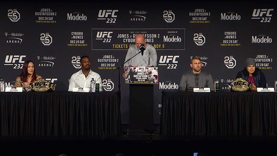 UFC 232 : Conférence de presse