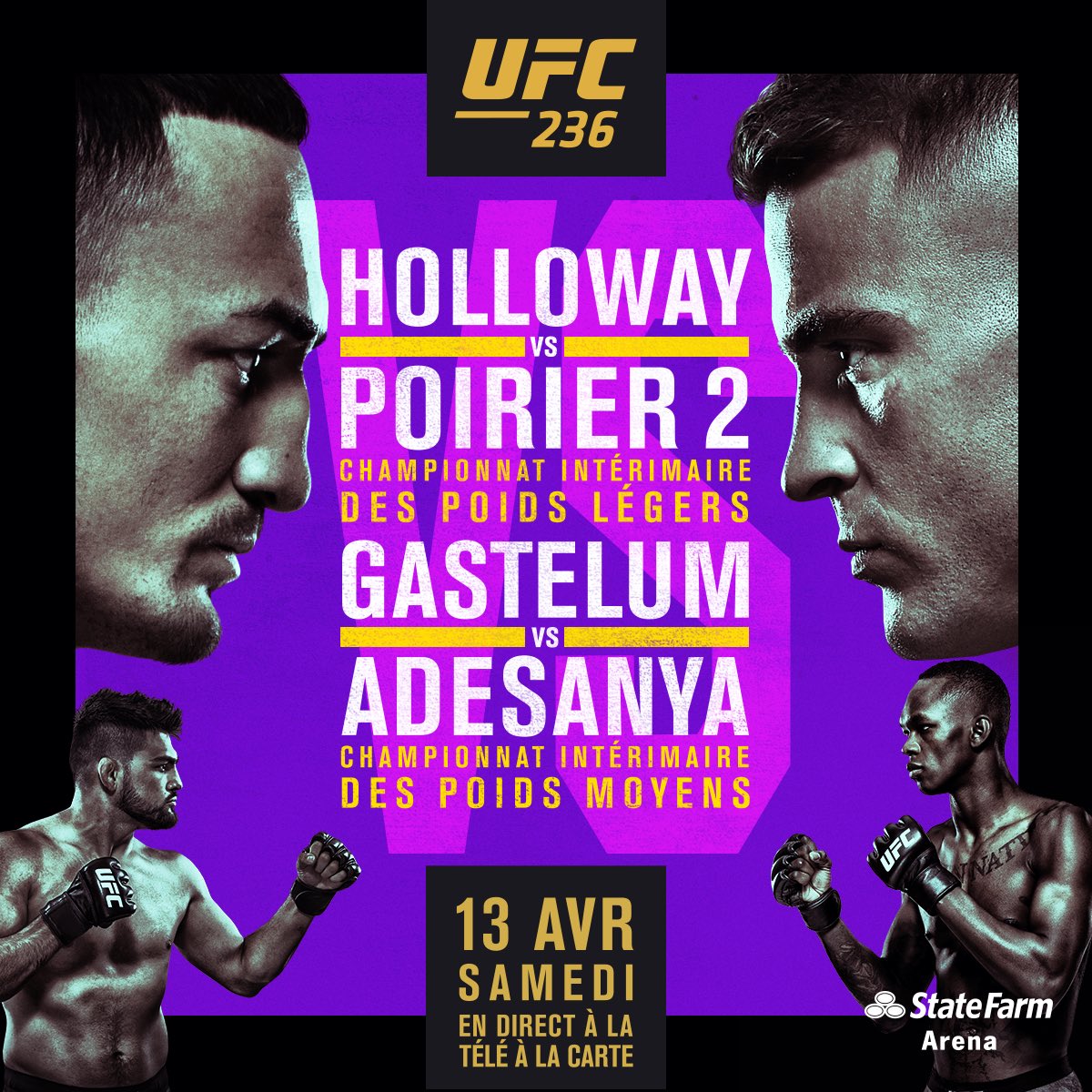 UFC 236 Les posters et les affiches à Atlanta UFC Fans