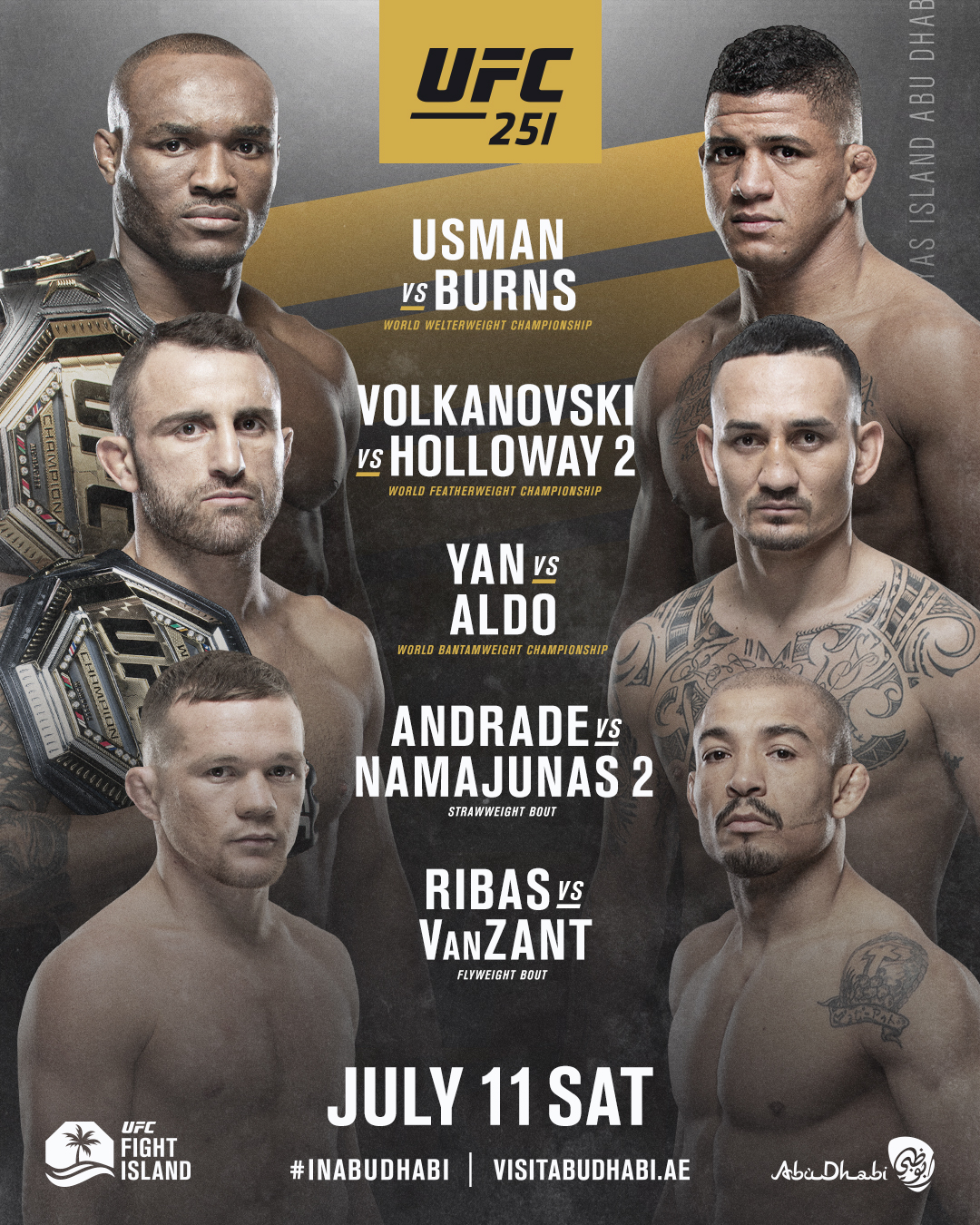 UFC 251 - Abu Dhabi - Poster et affiche