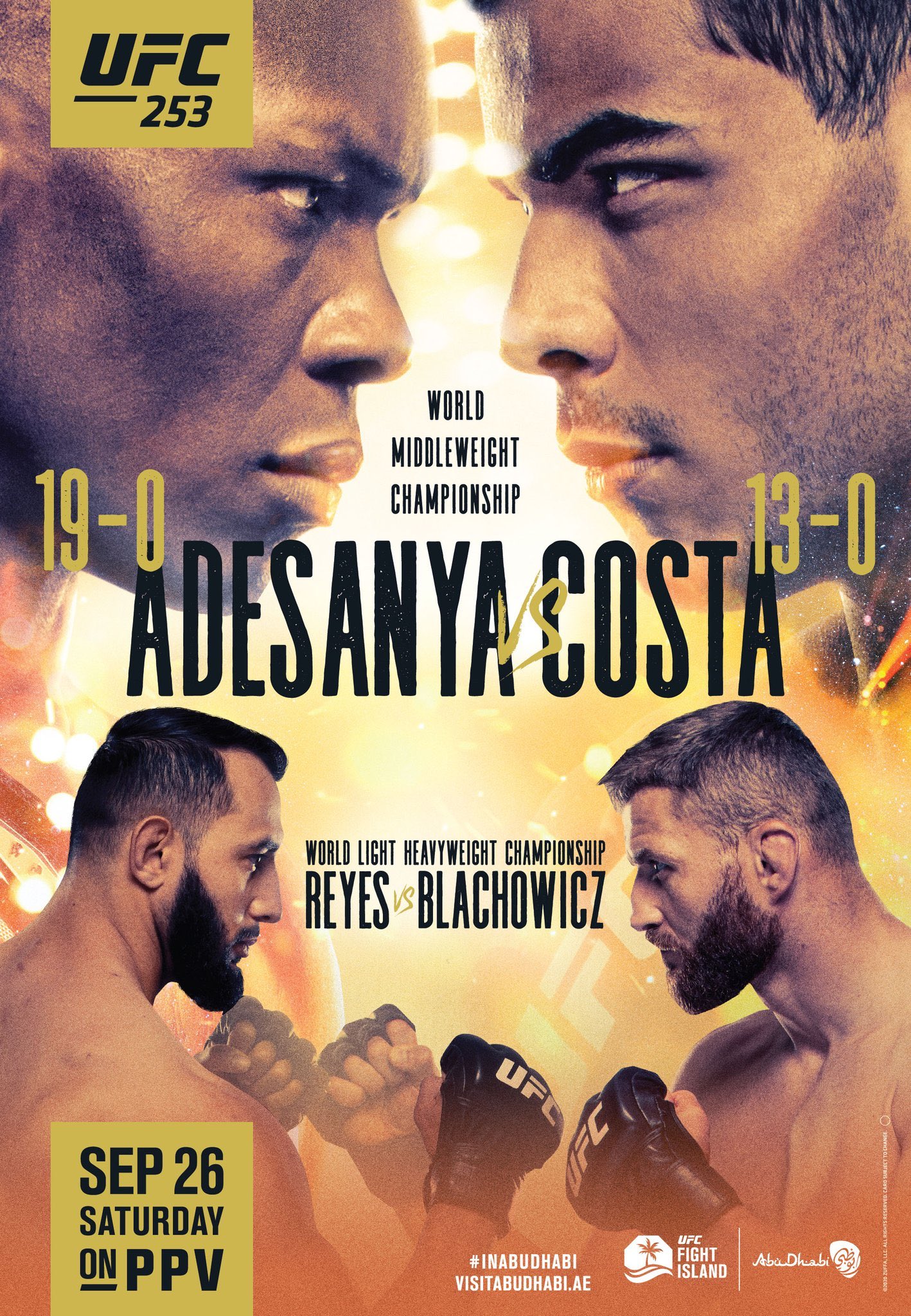 UFC 253 - Abu Dhabi  - Poster et affiche