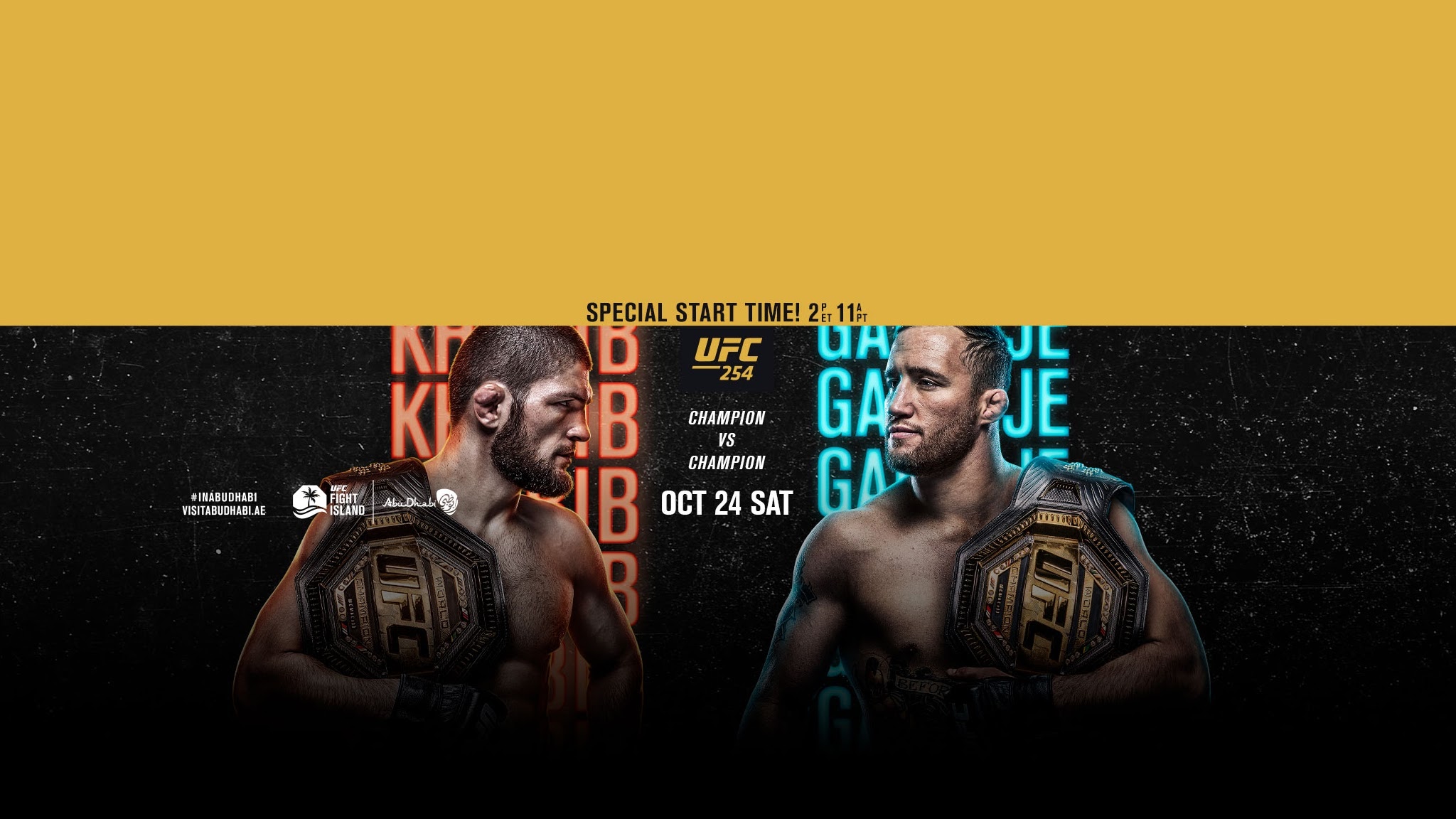 UFC 254 - Abu Dhabi  - Poster et affiche