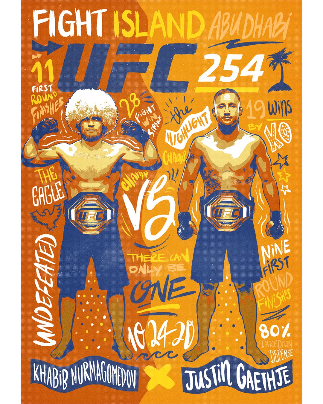 UFC 254 - Abu Dhabi  - Poster et affiche