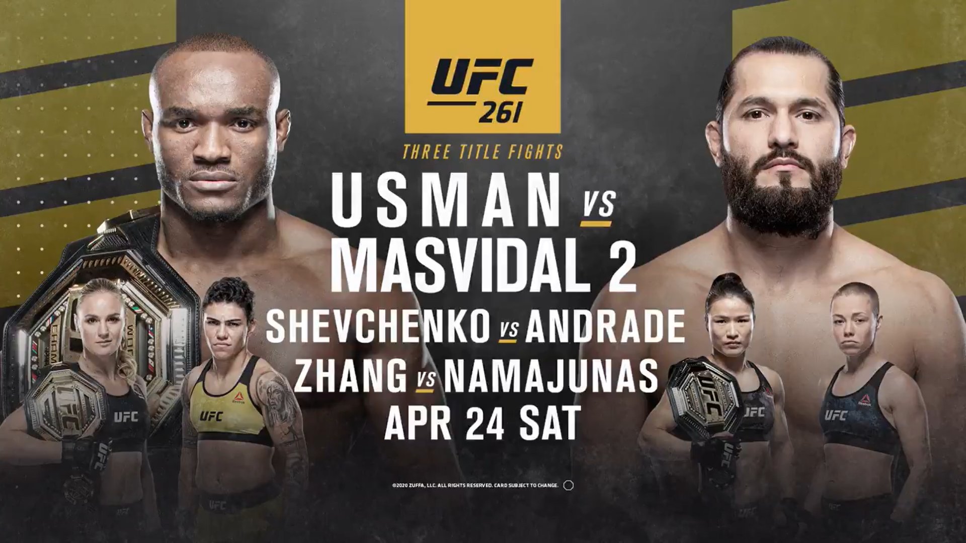 UFC 261 - Jacksonville - Poster et affiche