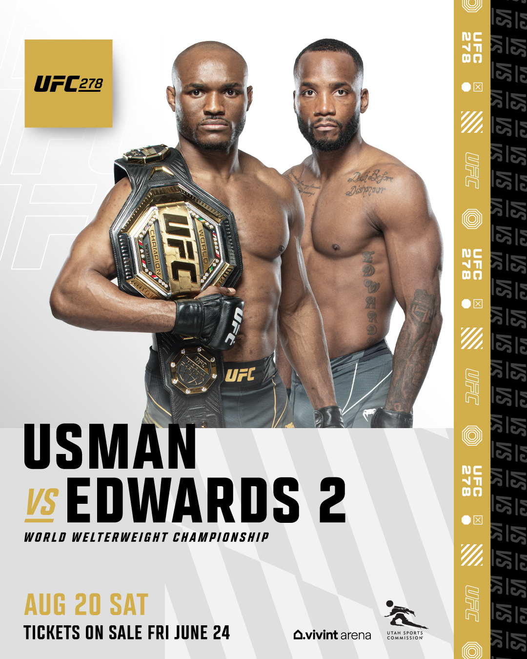 UFC 278 - Salt Lake City - Poster et affiche