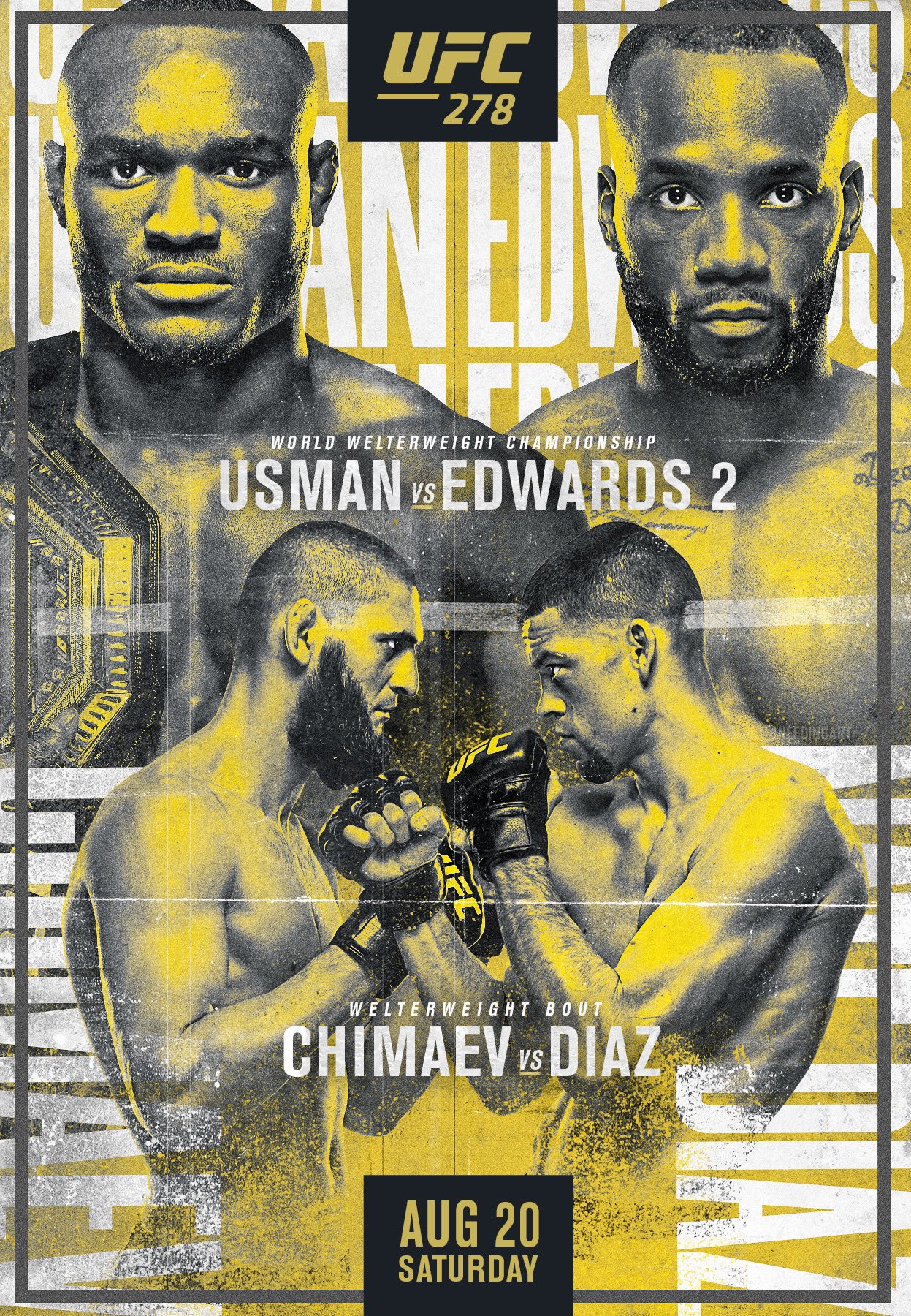 UFC 278 - Salt Lake City - Poster et affiche