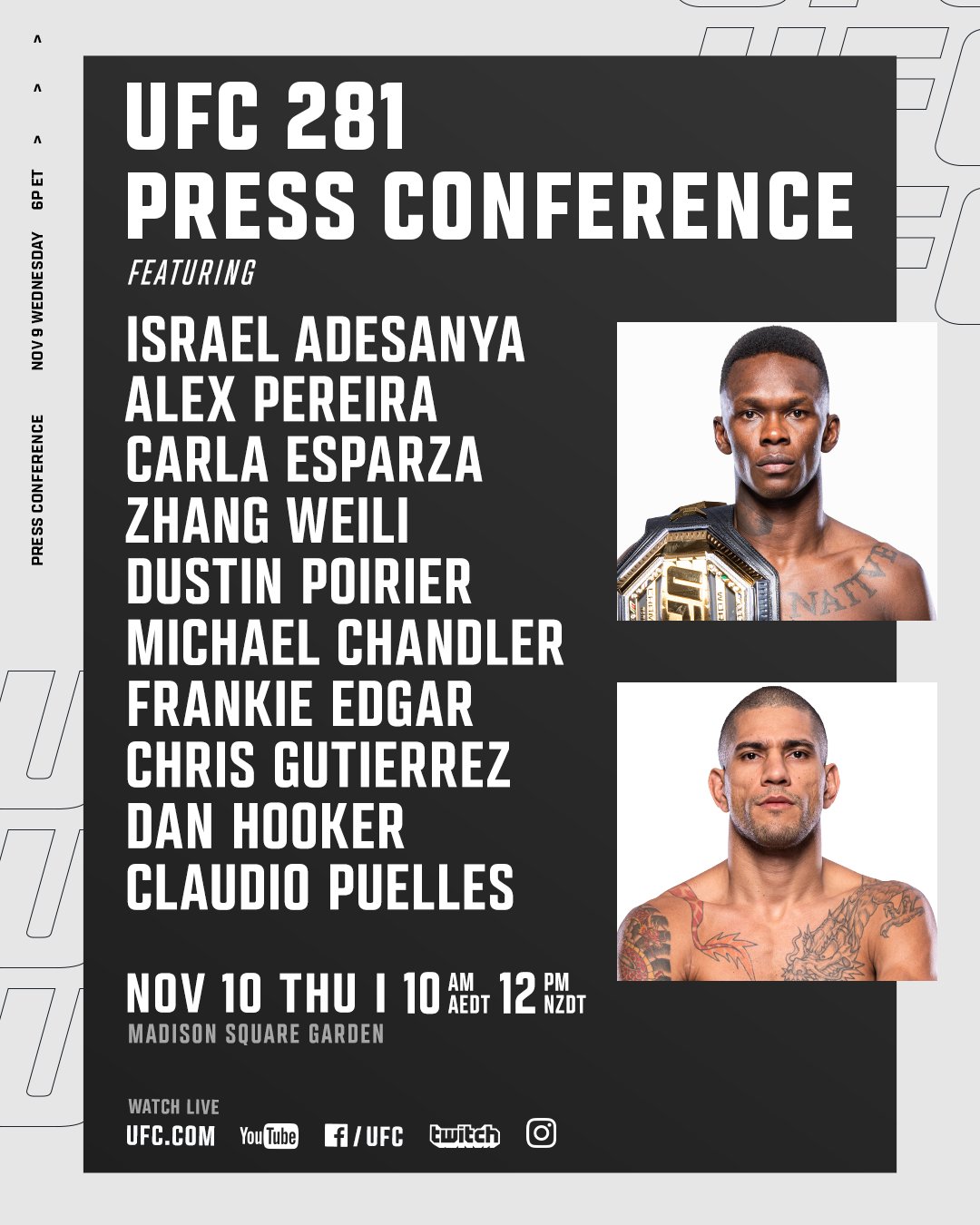 UFC 281 - Conférence de presse d'avant combats