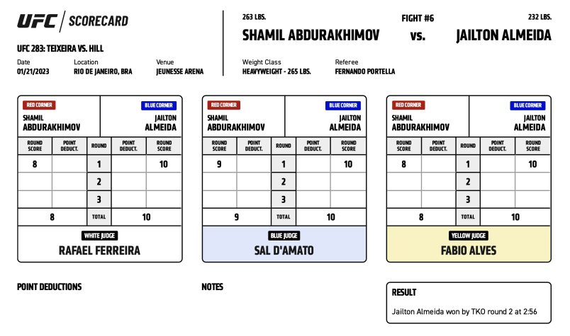 UFC 283 - Jailton Almeida vs Shamil Abdurakhimov