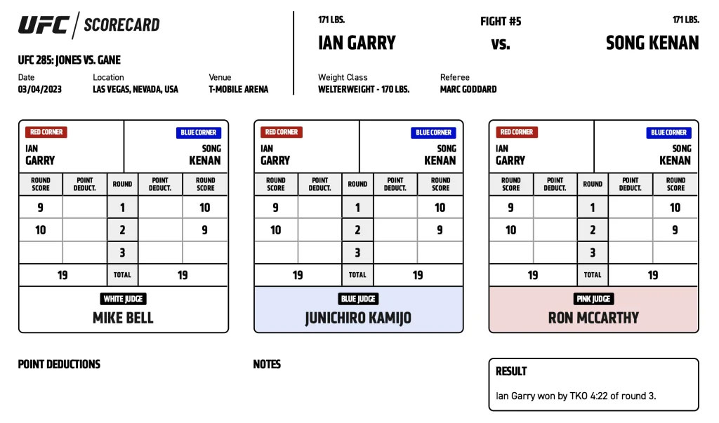 UFC 285 - Machado Garry vs Kenan Song