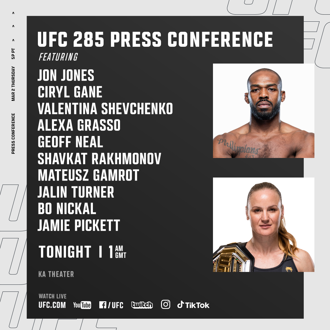 UFC 285 - Conférence de presse d'avant combats