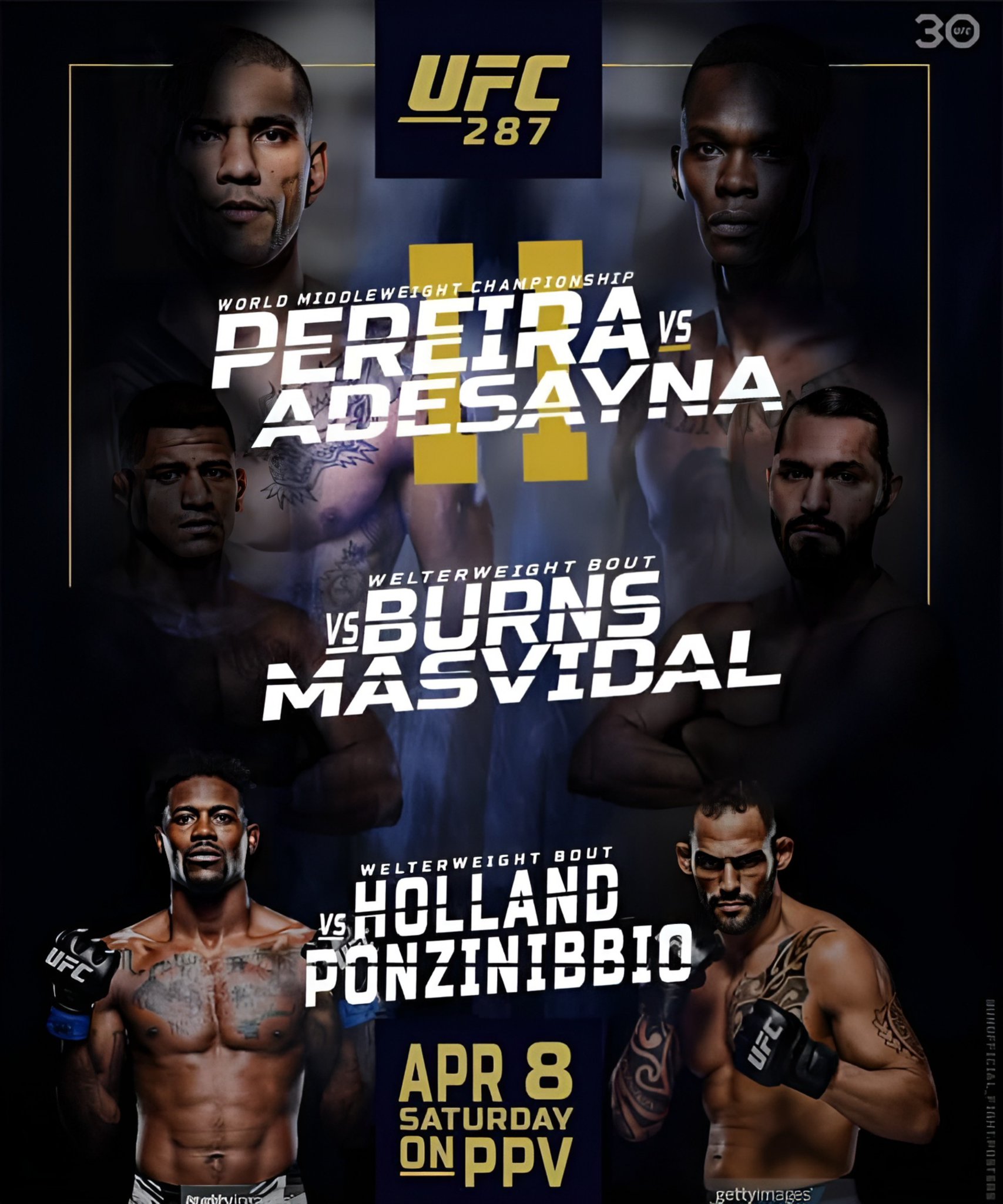 UFC 287 - Miami - Poster et affiche