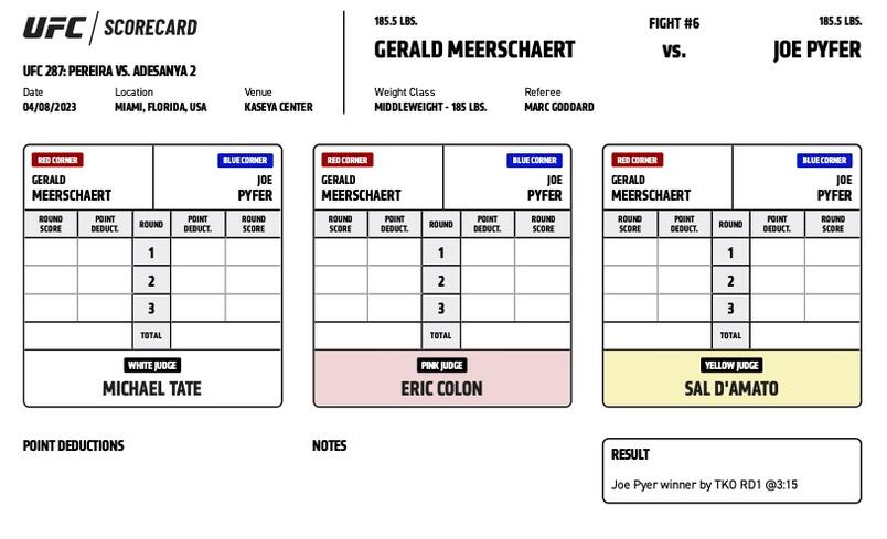 UFC 287 - Gerald Meerschaert vs Joseph Pyfer