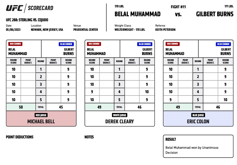 UFC 288 - Belal Muhammad vs Gilbert Burns