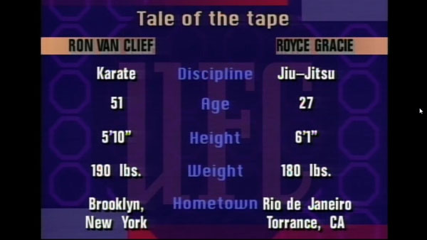 Royce Gracie contre Ron Van Clief