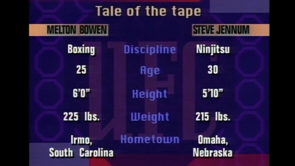 Steve Jennum contre Melton Bowen