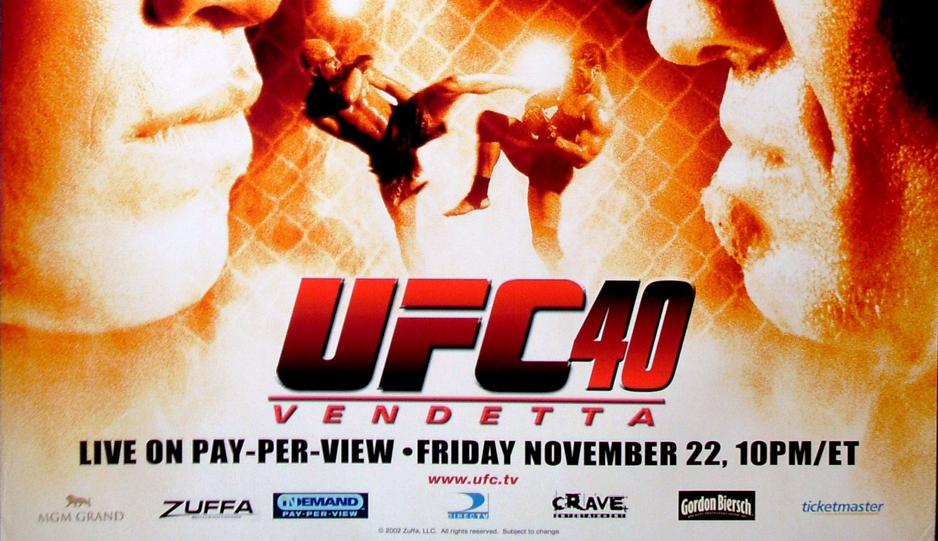 Poster/affiche UFC 40