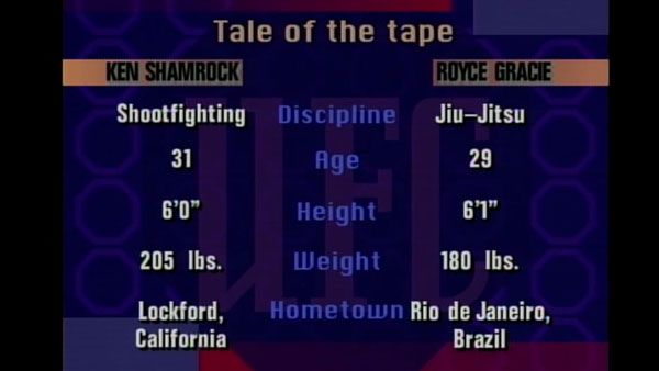 Ken Shamrock contre Royce Gracie