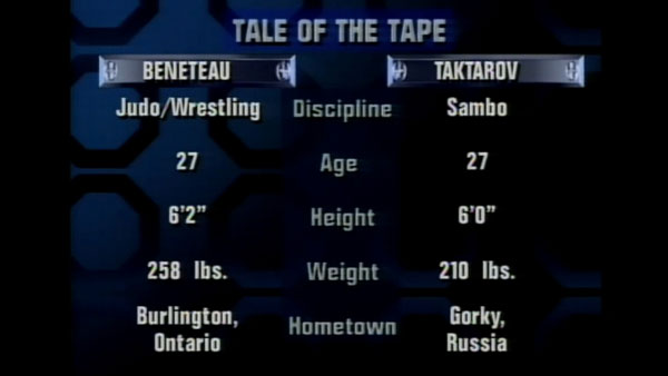 Oleg Taktarov contre Dave Beneteau