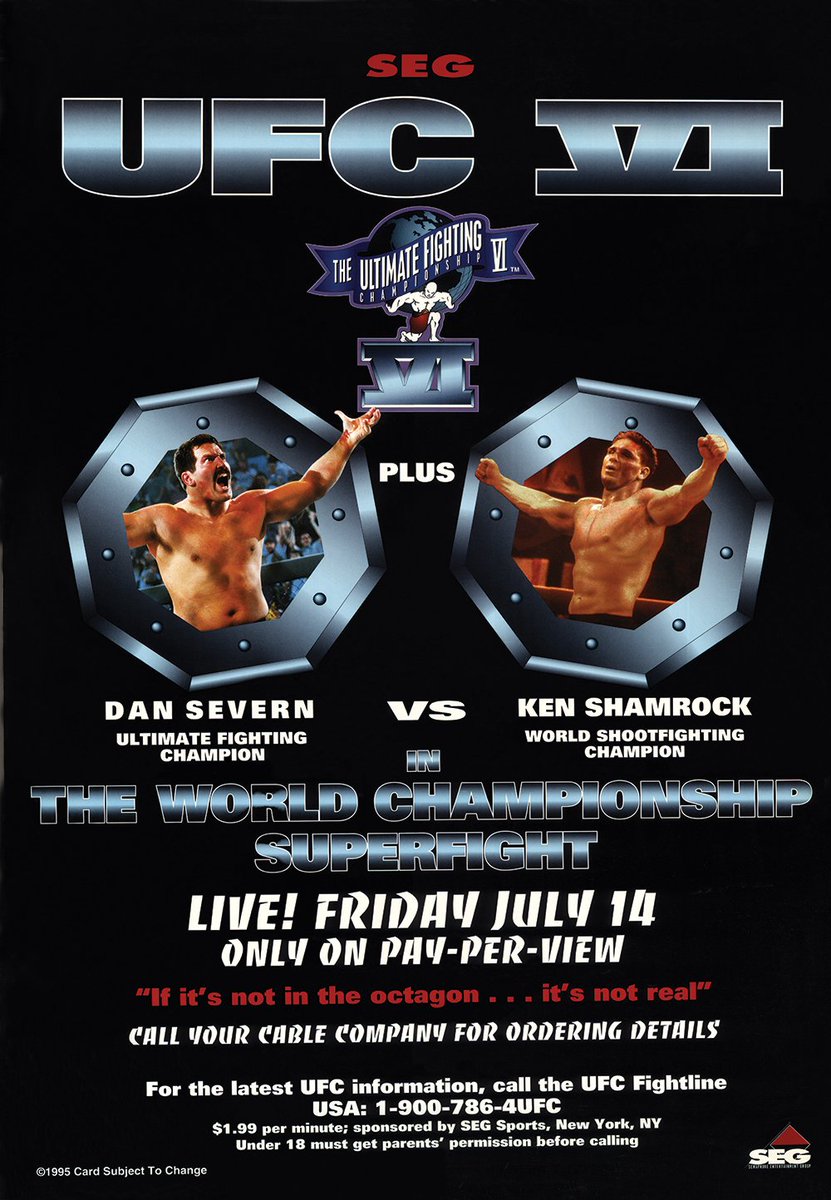 Poster/affiche UFC 6