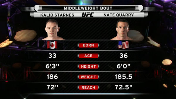 Nate Quarry contre Kalib Starnes