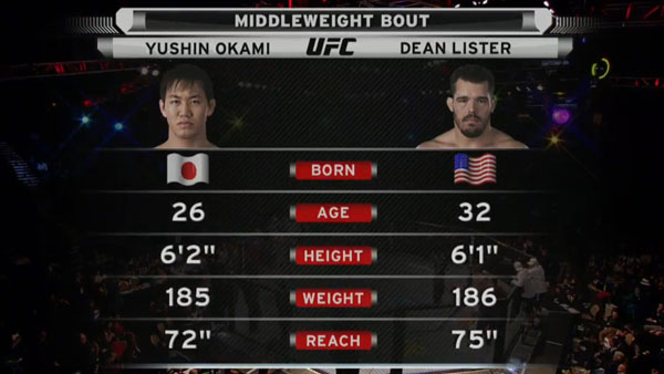 Yushin Okami contre Dean Lister